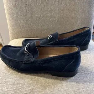 Bally | Shoes | Bally Blue Suede Size 2 Loafers | Poshmark display picture 2